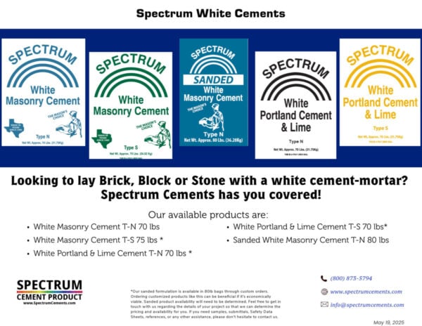 Spectrum White Cements